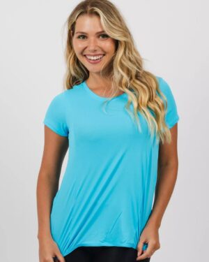 Camiseta Clássica Recorte Devorê Azul Céu