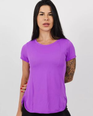 Camiseta Clássica Recorte Devorê Fúcsia