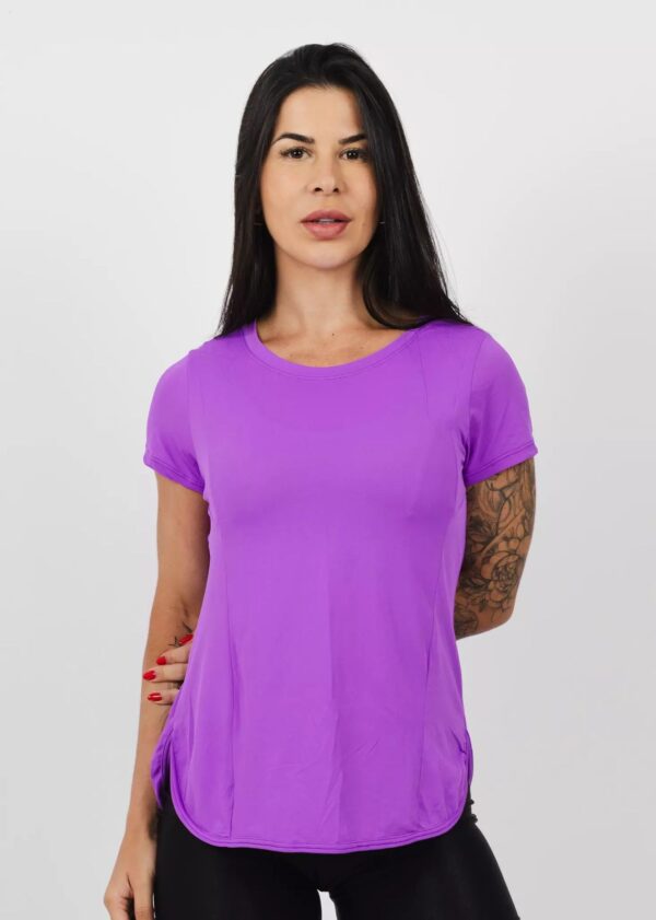 Camiseta Clássica Recorte Devorê Fúcsia